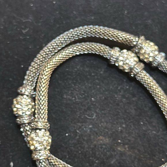 Silver Tone Stretch Rhinestones Bracelets set of two vintage Silpada - Picture 10 of 11
